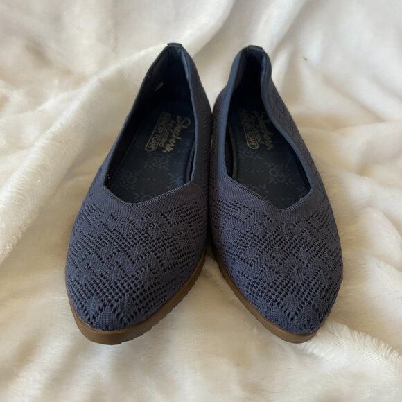 Skechers Slip On Shoes Womens Size 8 Air Cooled Blue Memory Foam - Picture 2 of 7